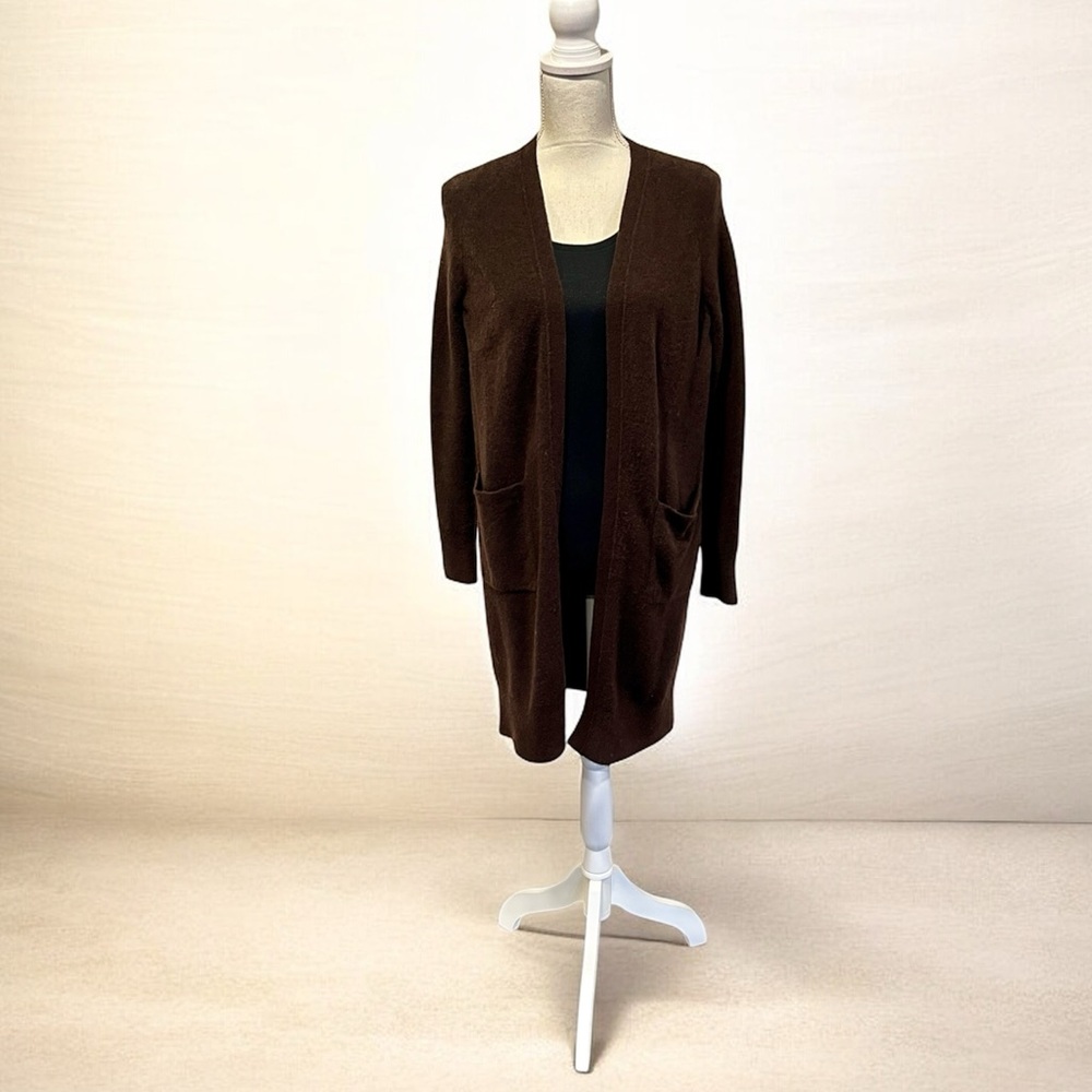 Banana Republic Dark Brown Open Front Cardigan Duster Size XS